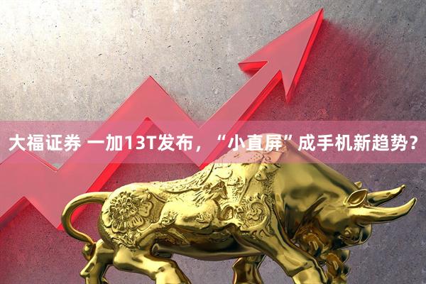 大福证券 一加13T发布，“小直屏”成手机新趋势？