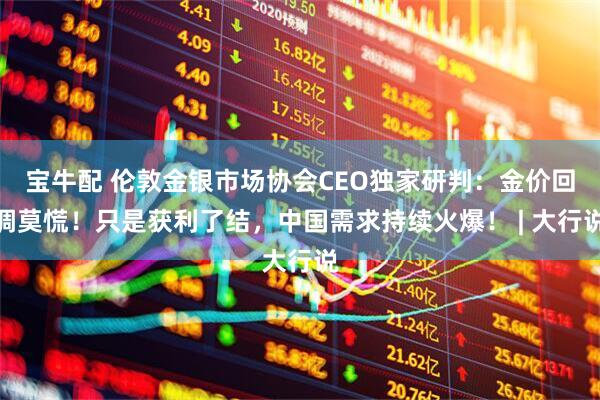 宝牛配 伦敦金银市场协会CEO独家研判：金价回调莫慌！只是获利了结，中国需求持续火爆！ | 大行说