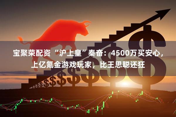 宝聚荣配资 “沪上皇”秦奋：4500万买安心，上亿氪金游戏玩家，比王思聪还狂