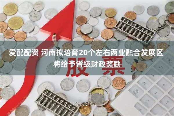 爱配配资 河南拟培育20个左右两业融合发展区 将给予省级财政奖励