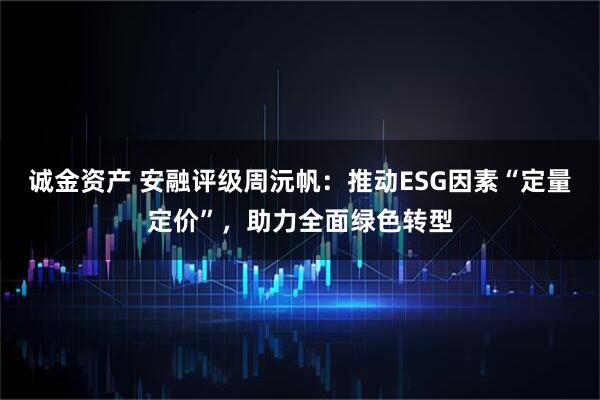 诚金资产 安融评级周沅帆：推动ESG因素“定量定价”，助力全面绿色转型