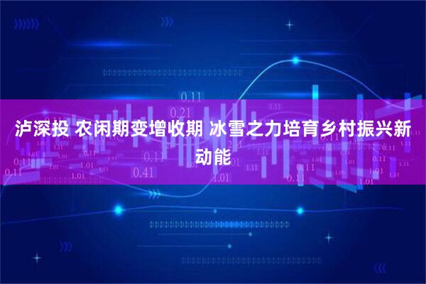 泸深投 农闲期变增收期 冰雪之力培育乡村振兴新动能