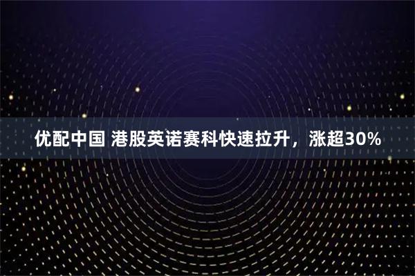 优配中国 港股英诺赛科快速拉升，涨超30%